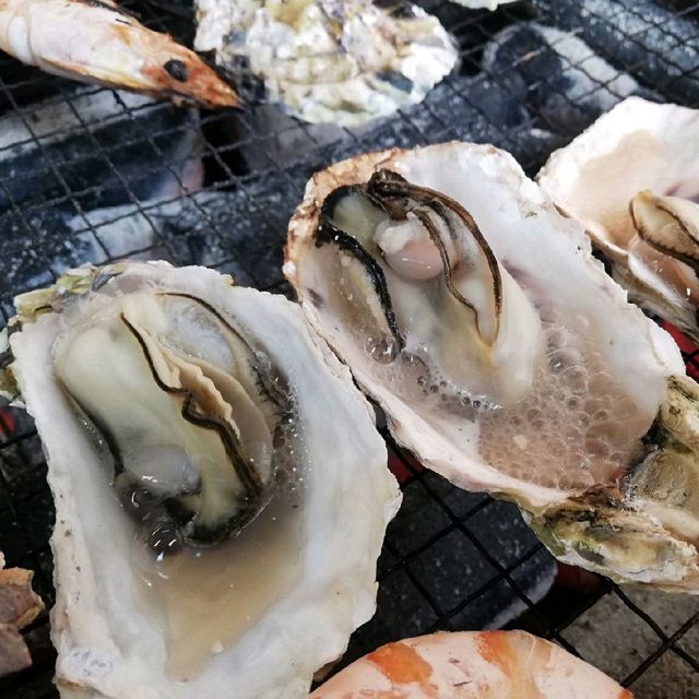 [糸島市]かき小屋で海鮮焼堪能😋「徳栄丸」