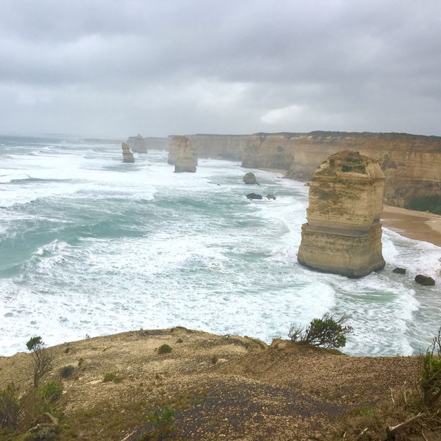 The iconic rock formations on Great Ocean Rd