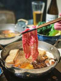 本延鍋物｜關東風壽喜燒涮涮鍋午市套餐🥩嘆日本頂級「和王」黑毛和牛