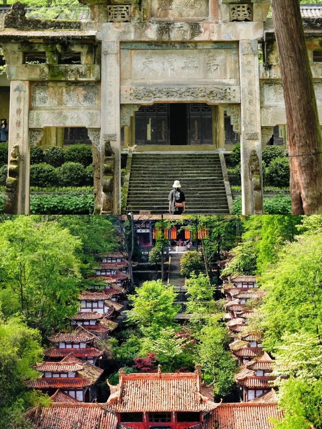 Hidden in the urban area of Dujiangyan City, this thousand-year-old temple.
