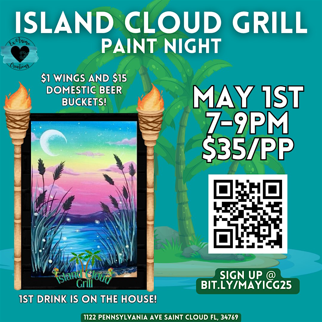 Island Cloud Grill Paint Night | Island Cloud Grill