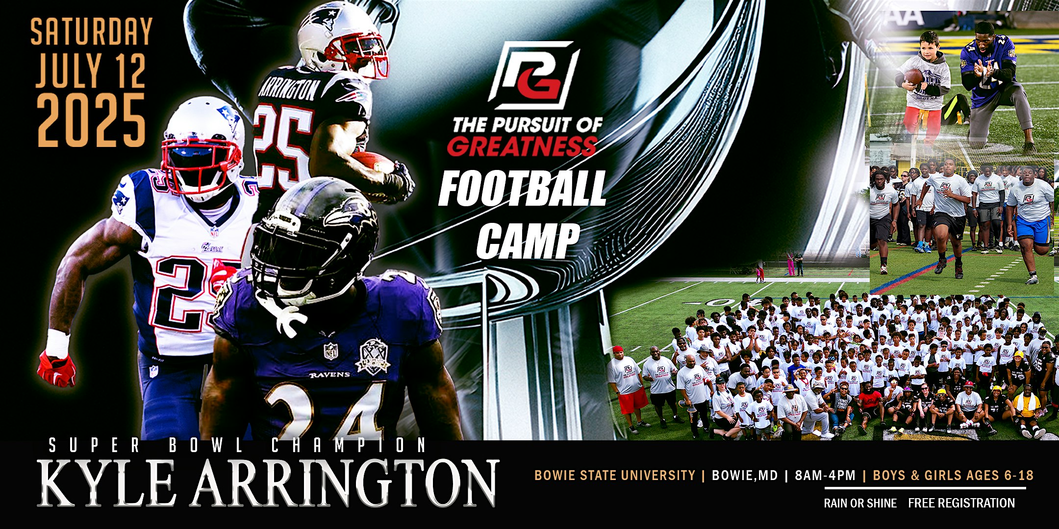 10th Annual - The Pursuit of Greatness Football Camp (Free To All Youth) | Bowie State University
