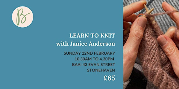 Learn to Knit with Janice Anderson | Baa!