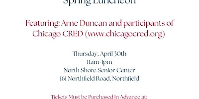 League of Women Voters WNK Spring  Lunch and Lecture | North Shore Senior Center