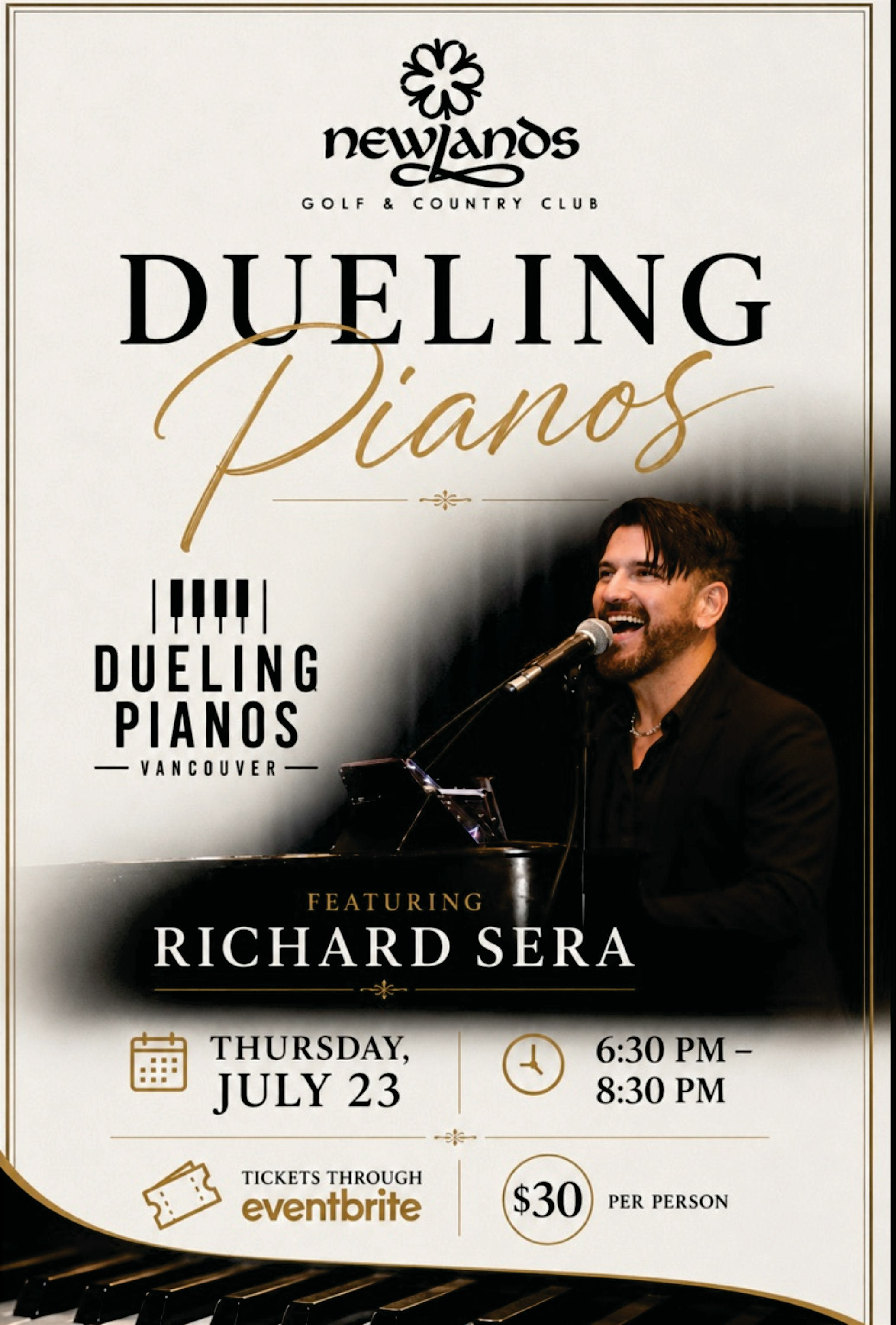Dueling Pianos featuring Richard Sera in Langley, B.C. | Newlands Golf & Country Club