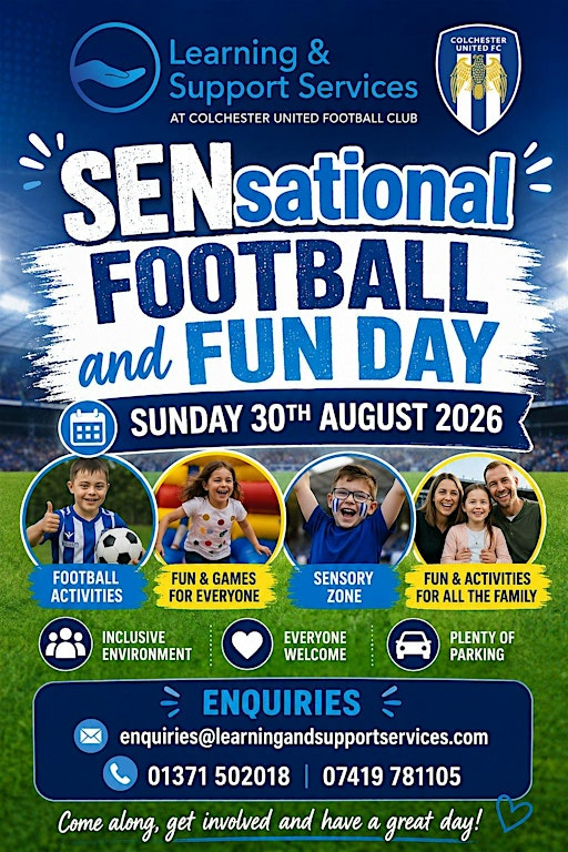 SENsational Football and Fun Day (Morning Entry) | Colchester United Football Club