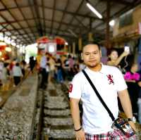 A market on railway track