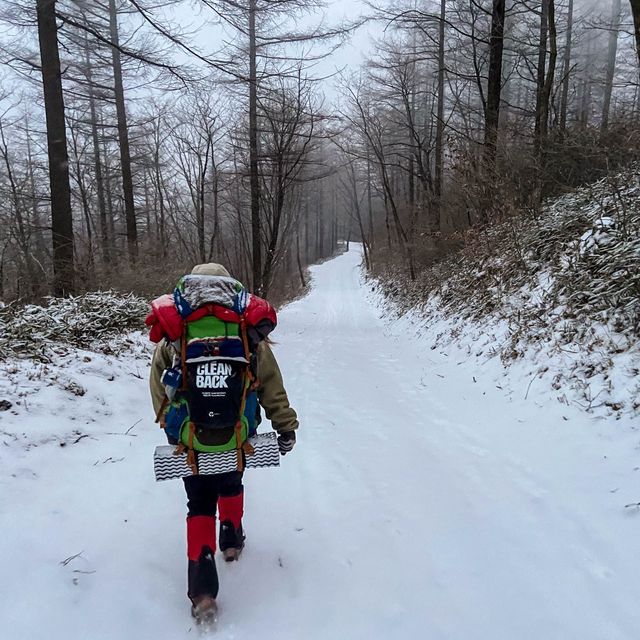 눈내리는 캠핑은 낭만입니다🏕