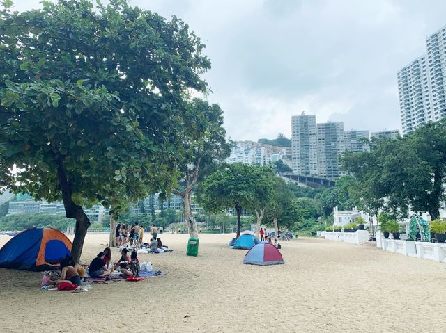 Beautiful beach, even during rainy day