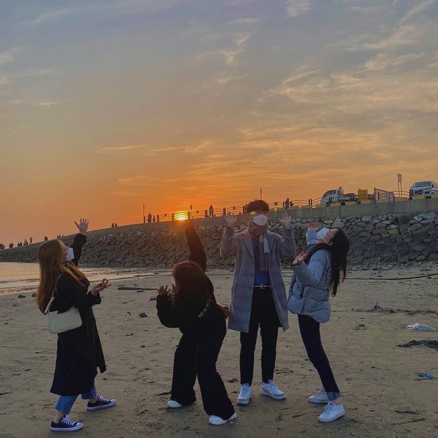 친구들과 함께 한 당일치기 겨울바다 여행! 을왕리 ᴗ̈ 