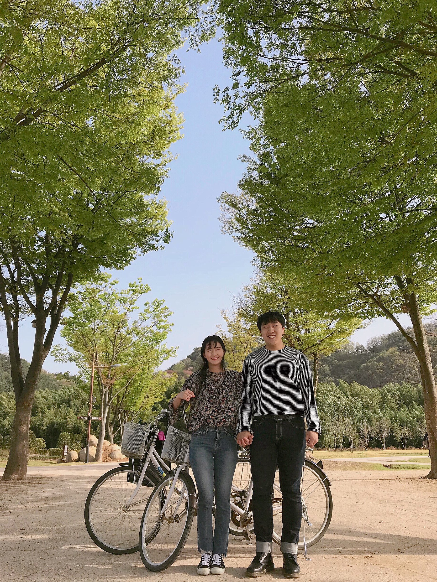 성남동 자전거 데여