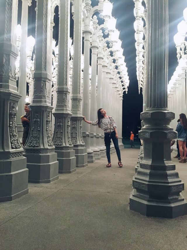 '어반 라이트' 야외 조형물을 볼 수 있는 "LACMA"