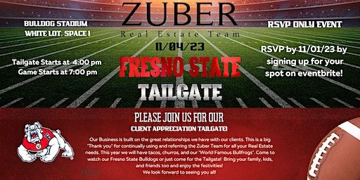 Fresno State Tailgate | Fresno State Football  (White lot, Space 1)