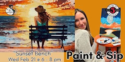 Paint & Sip-“Sunset Bench” | Art with Alejandro