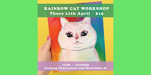 Rainbow Cat Workshop | Geelong Illustrators Studio Gallery