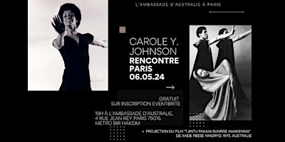 RENCONTRE AVEC CAROLE Y. JOHNSON- FONDATRICE BANGARRA DANCE THEATRE | Embassy of Australia