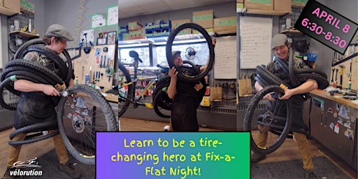 Learn to be a tire-changing hero at our Fix-a-flat Night | Velorution, Fish Hatchery Road, Sault Ste. Marie, ON, Canada