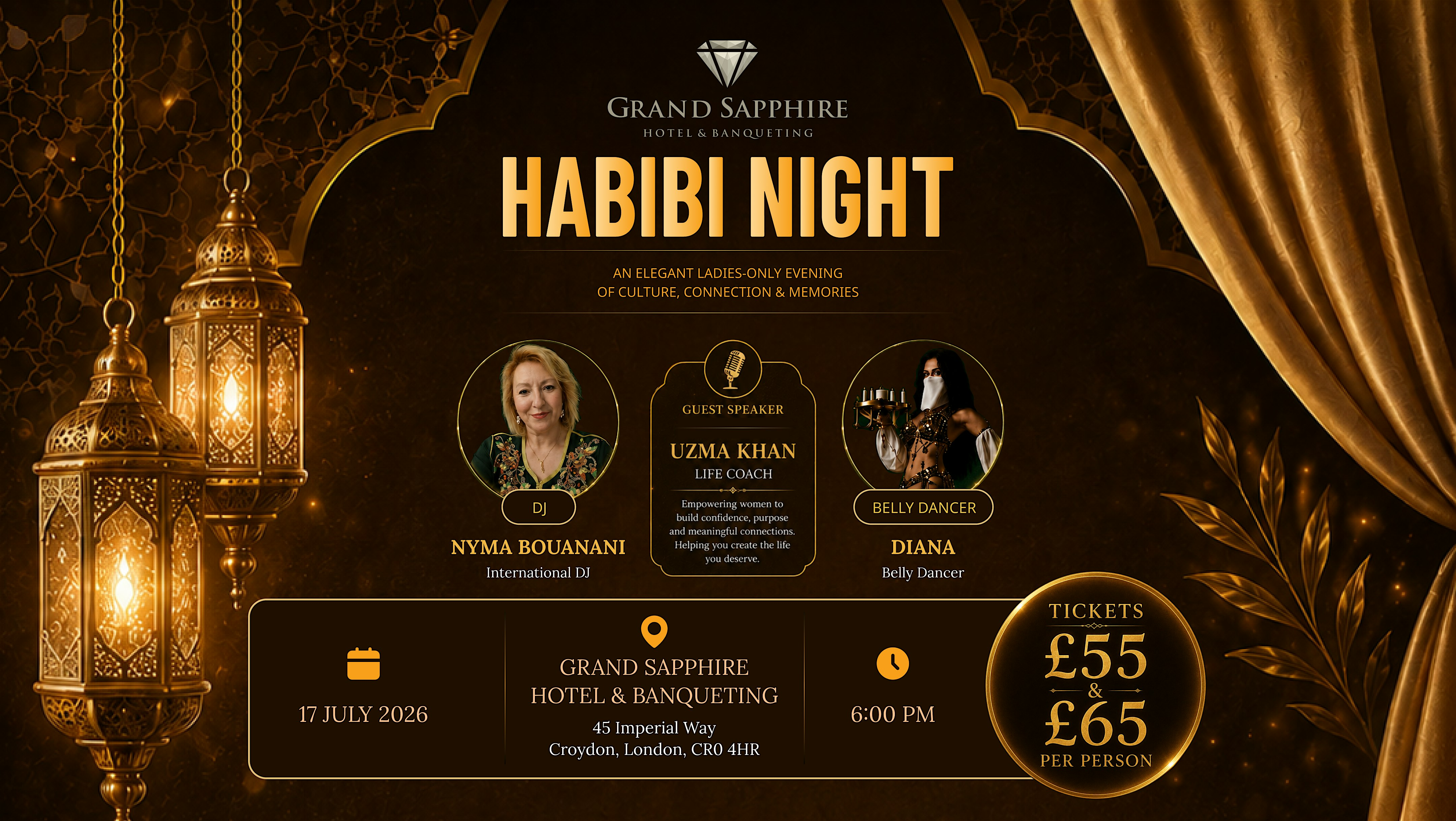 Habibi Night 2026: An Elegant Ladies-Only Evening of Culture & Connection | Grand Sapphire Banqueting & Hotel