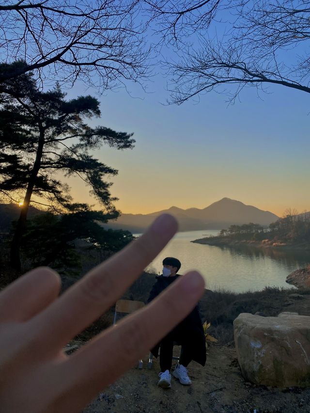 노을빛이 바로 배경 그 자체! 제천 사진스팟