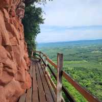 Wooden staircase to mountain top ⛰️