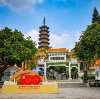 Beautiful pagoda in Longhua park