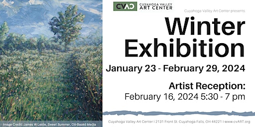 Artist Reception: Winter Exhibition | Cuyahoga Valley Art Center Inc