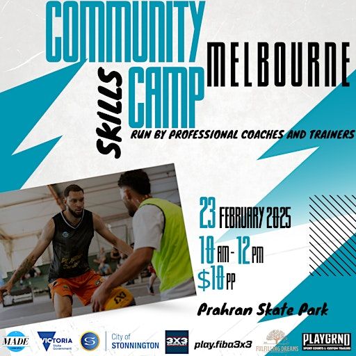 Melbourne Community 3x3 Basketball Skills Camp | Prahran Skatepark