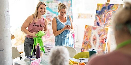 Paint your own Large Abstract Painting workshop in Brighton | Lawrence Art Studio