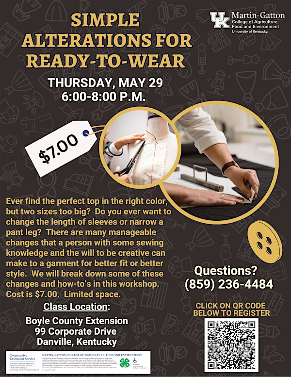 Simple Alterations for Ready-to-Wear | Boyle County Extension Service