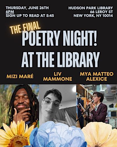 Poetry Night At the Library (Reading and Open Mic) | Hudson Park Library