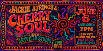 Cherry Soul Live in Boca | ArtVilla Paint and Music Studio, Birthdays, Paint Parties, Art Classes, Events, Sip and Paint, Glow-In-The-Dark