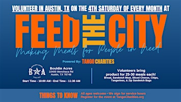 Feed The City Austin (South): Making Meals for People In Need | Bouldin Acres