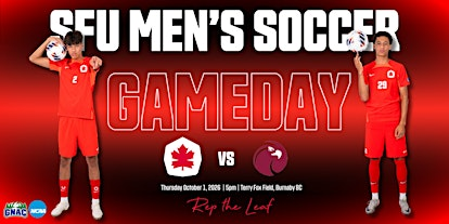 SFU Men's Soccer vs. Seattle Pacific University | Terry Fox Field