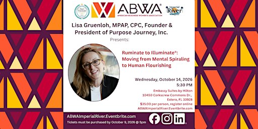 ABWA Imperial River October 14 General & Business Meeting | Embassy Suites Estero