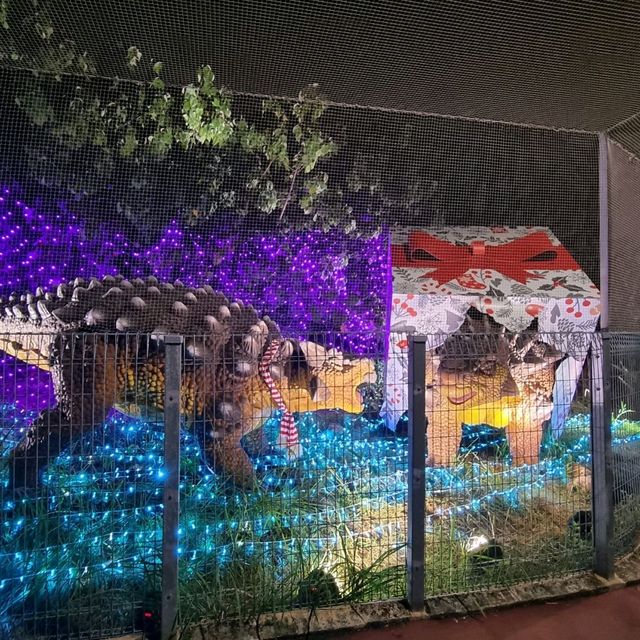 Christmas Lights With The Dinosaurs