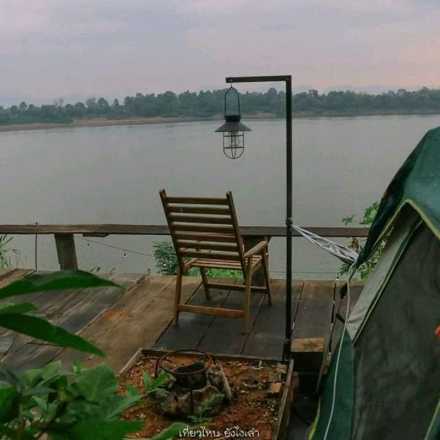 นอนเต็นท์ จิบกาแฟ แลโขง Atsamat Camp l นครพนม