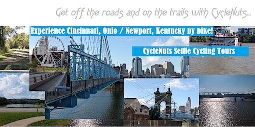 Cincinnati, Ohio Smart-guided Bikeway Tour Along and Over the Ohio River | CycleNuts Selfie Cycle Tours - Cincinnati Ohio Smart-guided Bicycle Tour - Bikeway Tour Along Ohio River