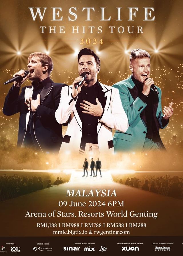 Westlife演唱會2024馬來西亞站 | 雲頂世界 雲星劇場