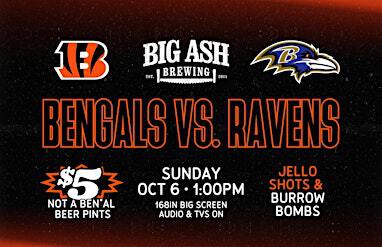 Woody's Watch Party- Bengals vs Ravens! | Big Ash Brewing