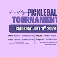FireFly Pickleball Tournament | FUNDRAISER | Firefly Community