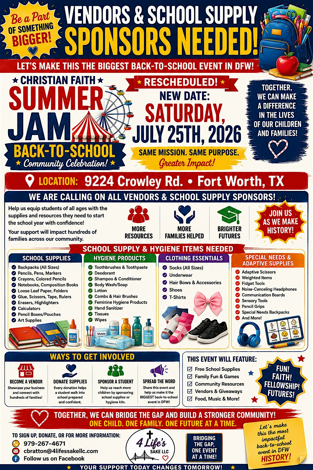 VENDORS LINK BACK TO SCHOOL FT WORTH | 9224 Crowley Rd
