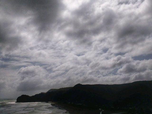 Black sand Beach in Auckland 