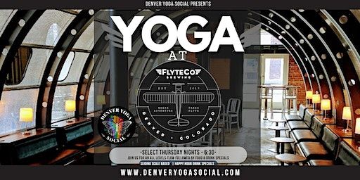 Yoga at Flyte Co Brewing on 38th Ave in the Highlands | FlyteCo Brewing