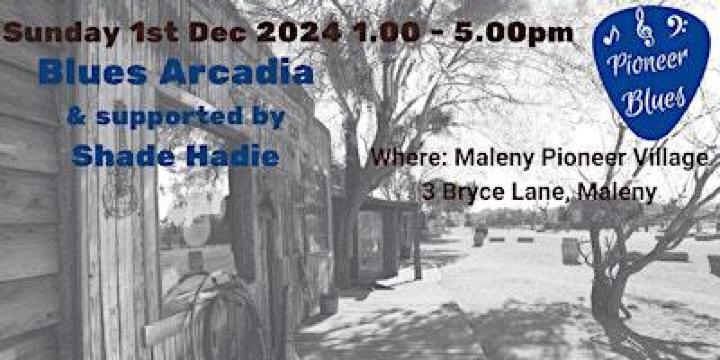 Pioneer Blues Sunday Afternoon Session with Blues Arcadia & supported by Shade Hadie | Pioneer Village