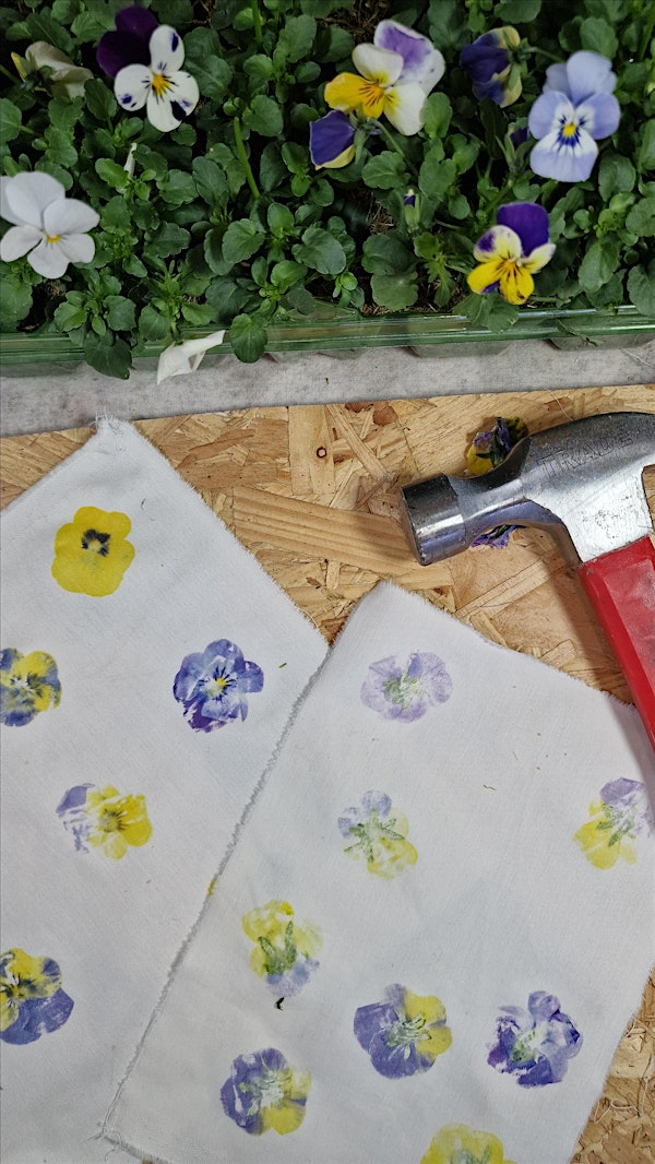 Plant Printing with Becca Clarke / Flower Bashing for Eco Print | Railway Gardens