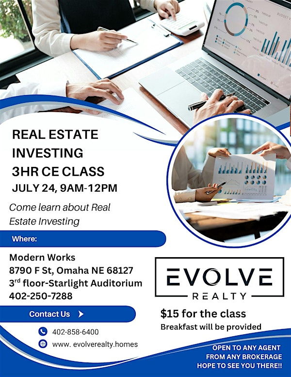 Real Estate Investing 3 HR CE class | 8790 F St