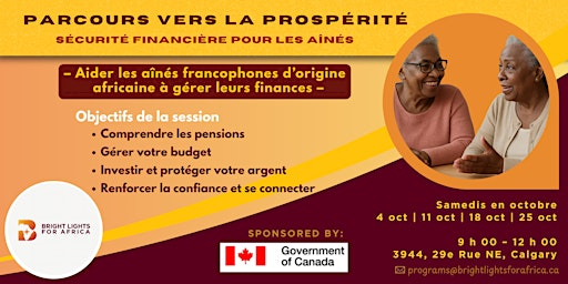 Parcours vers la Prospérité pour les Aînés | Path to Prosperity for Seniors | 3944 29 Street Northeast