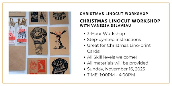 Weekend Christmas Linocut Workshop with Vanessa Delaveau | Wallack's Art Supplies and Framing