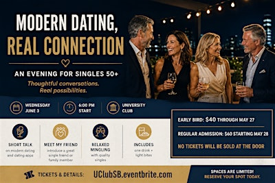 Modern Dating, Real Connection for Singles 50+ | University Club of Santa Barbara