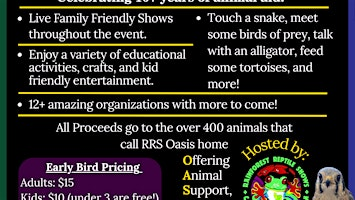 Meet Live Animals! Family Event Supporting RRS Oasis Animal Sanctuary | Burlington High School